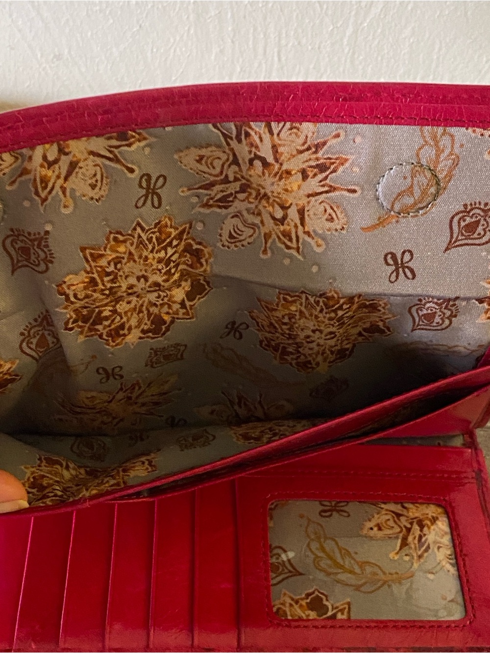 HOBO Leather Wallet Clutch - Fuchsia Pink - Picture 15 of 15